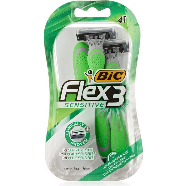 Bic flex 3 sensitive cuchillas de afeitado pack 4un